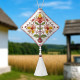 FLHL-118 Wonderland Crafts Набір для вишивки хрестиком на штучній шкірі - Етно-підвіска – Дерево життя, 12,5x12,5 см