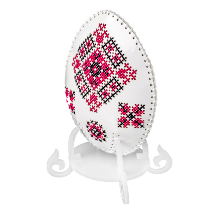 FLHL-125 Wonderland Crafts Набір для вишивки друкованим хрестиком на штучній шкірі - Яйце з орнаментом, 7,5x9,5x2 см