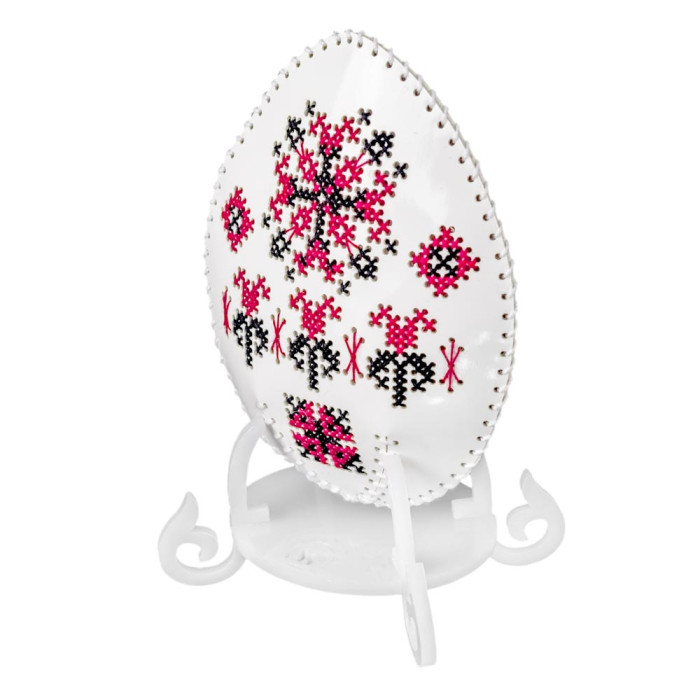 FLHL-125 Wonderland Crafts Набір для вишивки друкованим хрестиком на штучній шкірі - Яйце з орнаментом, 7,5x9,5x2 см