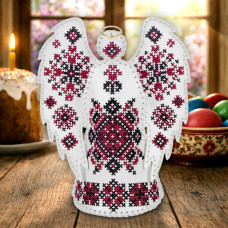 FLHL-126 Wonderland Crafts Набір для вишивки друкованим хрестиком на штучній шкірі - Ангел з орнаментом, 11,5x13x6,5 см