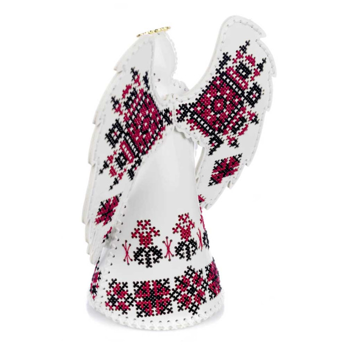 FLHL-126 Wonderland Crafts Набір для вишивки друкованим хрестиком на штучній шкірі - Ангел з орнаментом, 11,5x13x6,5 см