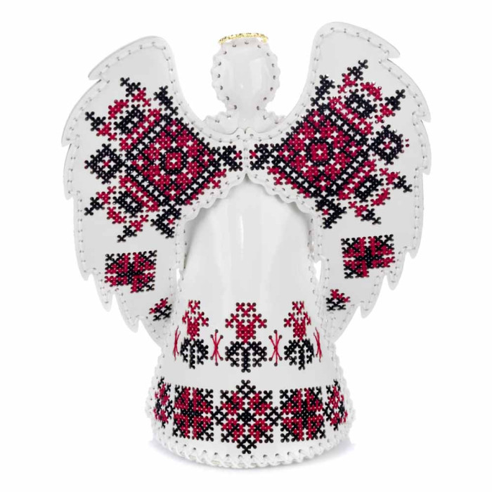 FLHL-126 Wonderland Crafts Набір для вишивки друкованим хрестиком на штучній шкірі - Ангел з орнаментом, 11,5x13x6,5 см