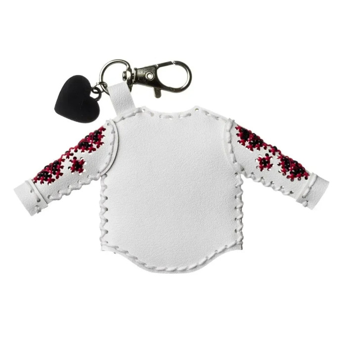 FLHL-129 Wonderland Crafts Набір для вишивки нитками на штучній шкірі - Шарм для сумки – Вишиванка. Червона енергія, 6x10,5 см