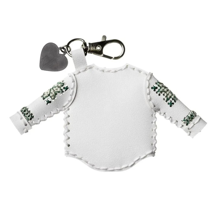 FLHL-132 Wonderland Crafts Набір для вишивки нитками на штучній шкірі - Шарм для сумки – Вишиванка. Зелений оберіг, 6x10,5 см