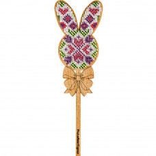 FLK-090 Топпер з кроликом. Wonderland Crafts (Волшебная страна). Набір для вишивки бісером на дерев'яній основі