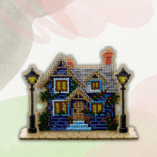 FLK-588 Wonderland Сrafts Набір для вишивки бісером по дереву - Іграшка Будинок де живє надія 14x10,5 см