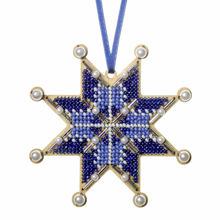 FLK-598 Wonderland Сrafts Набір для вишивки бісером по дереву - Іграшка Синя вічність 9,5x9,5 см