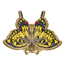 FLK-608 Wonderland Crafts Набір для вишивки бісером по дереву - Витончений метелик, 13,5x10,5 см