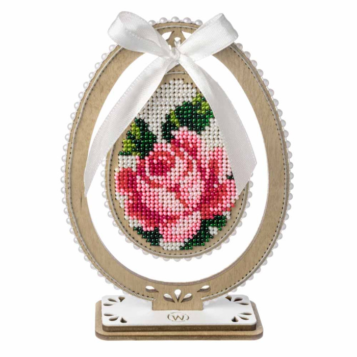 FLK-611 Wonderland Crafts Набір для вишивки бісером по дереву - Писанка. Весняний цвіт, 10,5x15 см