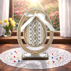 FLK-613 Wonderland Crafts Набір для вишивки бісером по дереву - Писанка. Золоте сяйво, 10,5x15 см