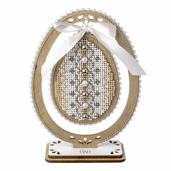 FLK-613 Wonderland Crafts Набір для вишивки бісером по дереву - Писанка. Золоте сяйво, 10,5x15 см