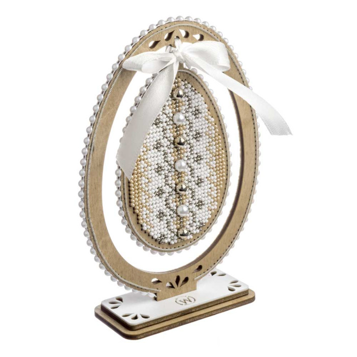 FLK-613 Wonderland Crafts Набір для вишивки бісером по дереву - Писанка. Золоте сяйво, 10,5x15 см