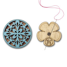 FLMH-109(W) Wonderland Crafts Магнітний тримач для голок дерев'яний односторонній, 3,5x3,5 см