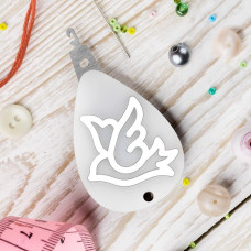 FLNT-044 Wonderland Сrafts - Нитковтягувач Срібна пташка 5x7,5 см (пластик)