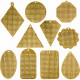 FLSW-004 Набір заготовок з фанери для вишивки нитками і бісером. Геометричні фігури. Wonderland Crafts (Волшебная страна)