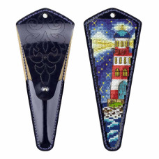 FLTL-086 Wonderland Crafts Набір для вишивки рахунковим хрестиком на штучній шкірі - Чохол для ножиць Маяк 6,5x15,5 см