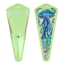 FLTL-087 Wonderland Crafts Набір для вишивки рахунковим хрестиком на штучній шкірі - Чохол для ножиць Медуза 6,5x15,5 см