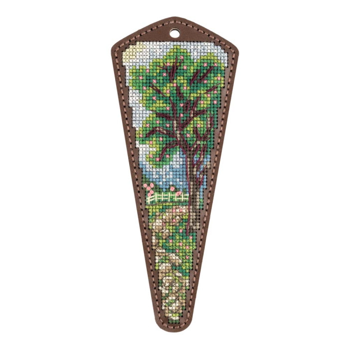 FLTL-090 Wonderland Crafts Набір для вишивки рахунковим хрестиком на штучній шкірі - Чохол для ножиць Дерево 6,5x15,5 см