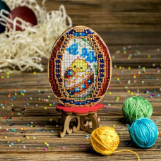 FLW-030 Великоднє яйце. Wonderland Crafts. Набір для вишивки нитками на дерев'яній основі