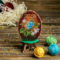 FLW-035 Великоднє яйце. Wonderland Crafts. Набір для вишивки нитками на дерев'яній основі