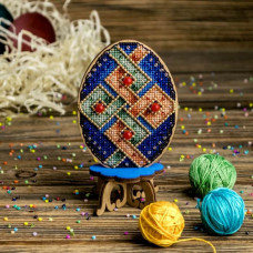 FLW-040 Великоднє яйце. Wonderland Crafts. Набір для вишивки нитками на дерев'яній основі