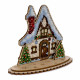 FLW-047 Різдвяний будиночок, 11х11,5 см. Wonderland Сrafts. Набір для вишивки нитками на дерев'яній основі