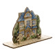 FLW-065 Wonderland Сrafts Набір для вишивки рахунковим хрестиком по дереву - Іграшка Будиночок з трояндами 12x10 см