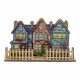 FLW-067 Wonderland Сrafts Набір для вишивки рахунковим хрестиком по дереву - Іграшка Будиночок з парканом 9x14 см