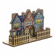 FLW-067 Wonderland Сrafts Набір для вишивки рахунковим хрестиком по дереву - Іграшка Будиночок з парканом 9x14 см