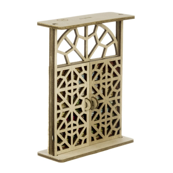 FLW-079 Wonderland Сrafts Набір для вишивки рахунковим хрестиком по дереву - Іграшка Тиша за фіранками 9x12,5x3,5 см