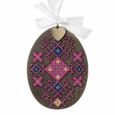 FLW-085 Wonderland Crafts Набір для вишивки хрестиком по дереву - Писанка. Вінниччина, 7x9,5 см