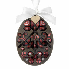 FLW-086 Wonderland Crafts Набір для вишивки хрестиком по дереву - Писанка. Черкащина, 7x9,5 см