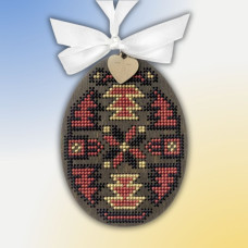 FLW-092 Wonderland Crafts Набір для вишивки хрестиком по дереву - Писанка. Житомирщина, 7x9,5 см