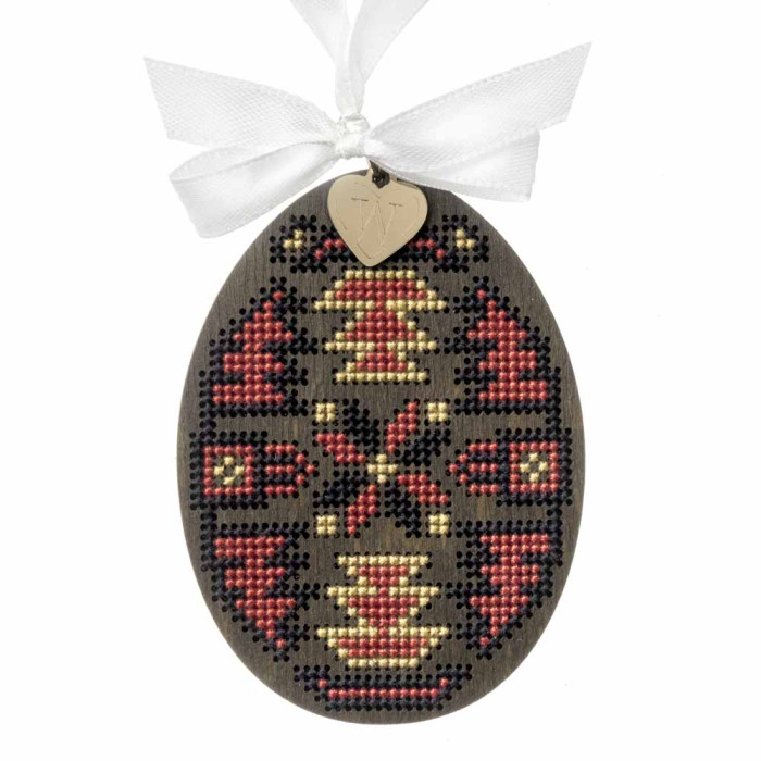 FLW-092 Wonderland Crafts Набір для вишивки хрестиком по дереву - Писанка. Житомирщина, 7x9,5 см