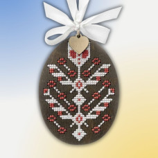 FLW-093 Wonderland Crafts Набір для вишивки хрестиком по дереву - Писанка. Чернігівщина, 7x9,5 см