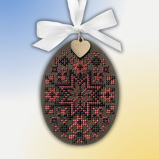 FLW-094 Wonderland Crafts Набір для вишивки хрестиком по дереву - Писанка. Дніпропетровщина, 7x9,5 см