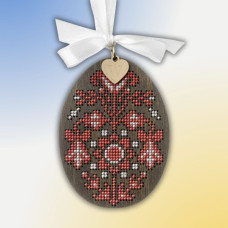 FLW-095 Wonderland Crafts Набір для вишивки хрестиком по дереву - Писанка. Харківщина, 7x9,5 см