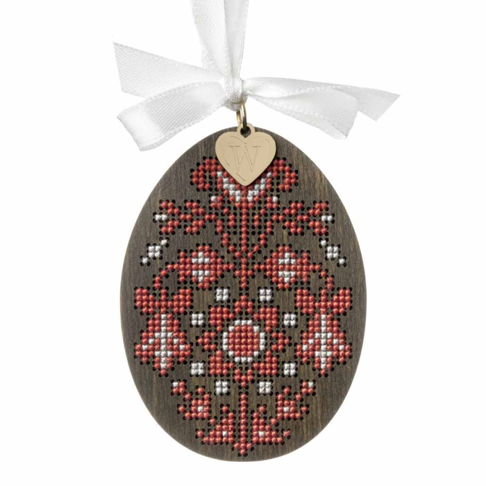 FLW-095 Wonderland Crafts Набір для вишивки хрестиком по дереву - Писанка. Харківщина, 7x9,5 см