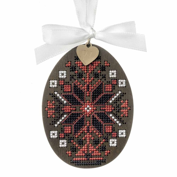 FLW-096 Wonderland Crafts Набір для вишивки хрестиком по дереву - Писанка. Херсонщина, 7x9,5 см