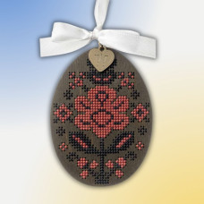 FLW-097 Wonderland Crafts Набір для вишивки хрестиком по дереву - Писанка. Київщина, 7x9,5 см