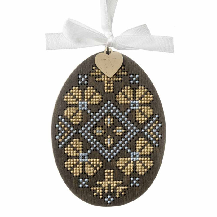 FLW-098 Wonderland Crafts Набір для вишивки хрестиком по дереву - Писанка. Полтавщина, 7x9,5 см