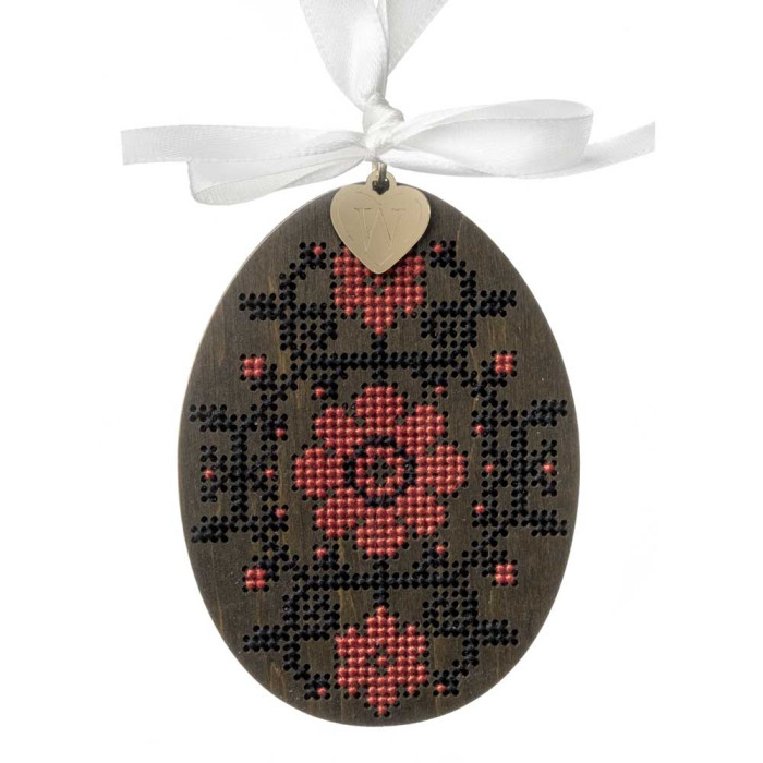 FLW-099 Wonderland Crafts Набір для вишивки хрестиком по дереву - Писанка. Запоріжжя, 7x9,5 см