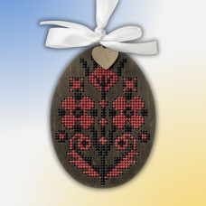 FLW-101 Wonderland Crafts Набір для вишивки хрестиком по дереву - Писанка. Кіровоградщина, 7x9,5 см
