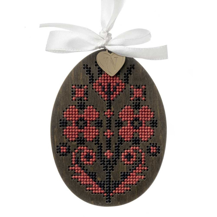 FLW-101 Wonderland Crafts Набір для вишивки хрестиком по дереву - Писанка. Кіровоградщина, 7x9,5 см