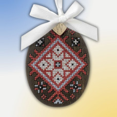 FLW-102 Wonderland Crafts Набір для вишивки хрестиком по дереву - Писанка. Рівненщина, 7x9,5 см