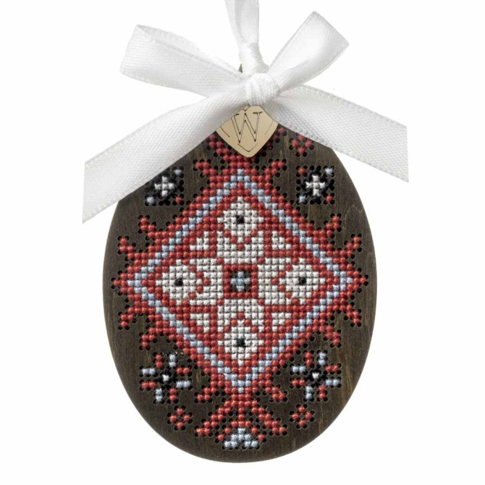 FLW-102 Wonderland Crafts Набір для вишивки хрестиком по дереву - Писанка. Рівненщина, 7x9,5 см