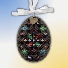 FLW-103 Wonderland Crafts Набір для вишивки хрестиком по дереву - Писанка. Тернопільщина, 7x9,5 см