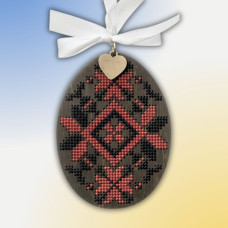 FLW-104 Wonderland Crafts Набір для вишивки хрестиком по дереву - Писанка. Волинщина, 7x9,5 см