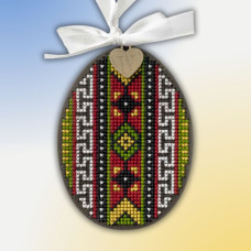 FLW-105 Wonderland Crafts Набір для вишивки хрестиком по дереву - Писанка. Закарпаття, 7x9,5 см