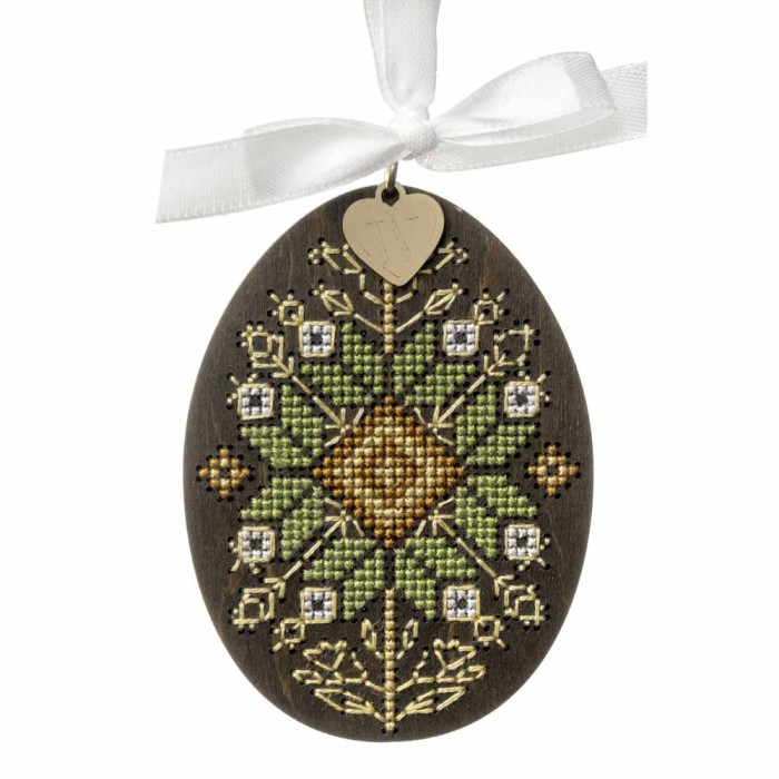 FLW-106 Wonderland Crafts Набір для вишивки хрестиком по дереву - Писанка. Крим, 7x9,5 см